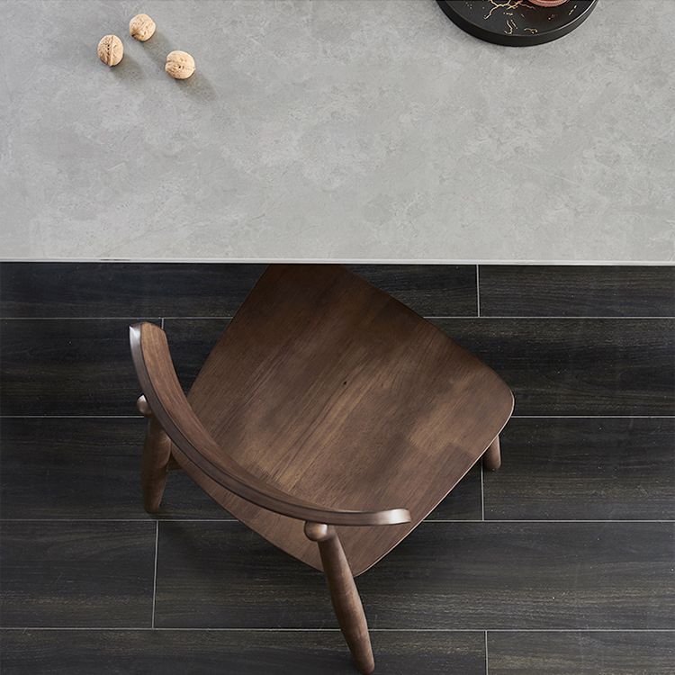 Minimalist Gray Sintered Stone Top Dining Set Rectangle Shape Standard Dining Set for Kitchen