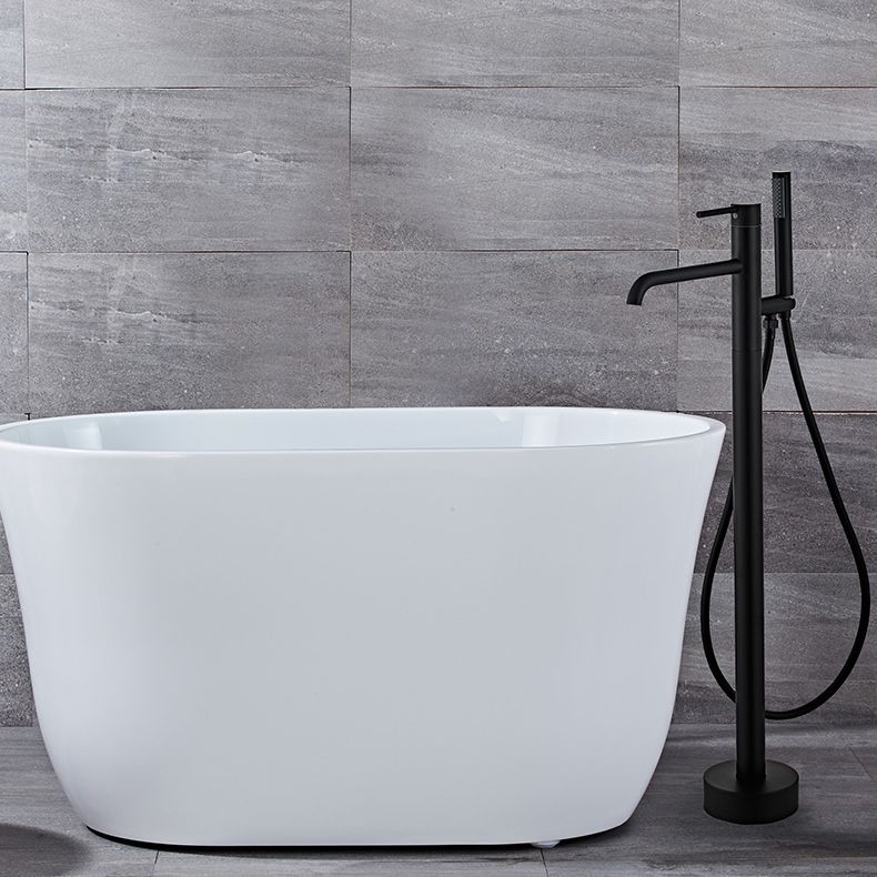 Modern Floor Mounted Metal Freestanding Tub Filler One Handle Freestanding Tub Filler Trim