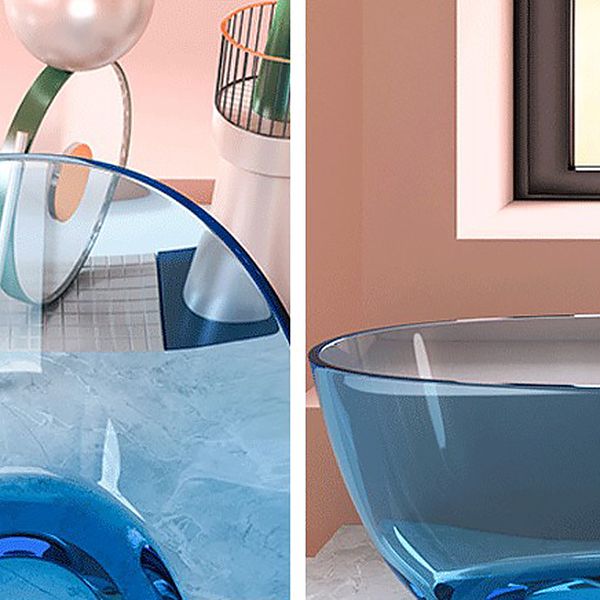 Modern Oval Colorful Bath Tub Soaking Freestanding Tub for Home