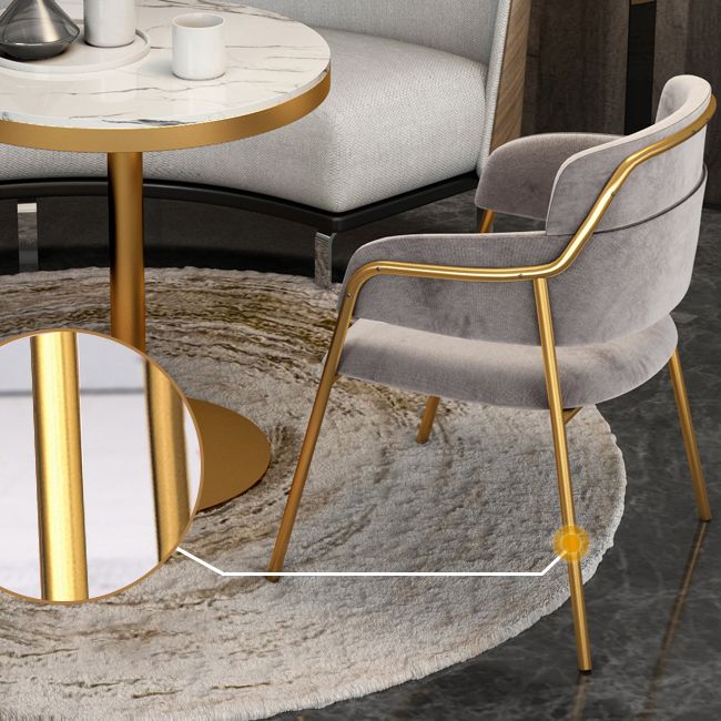 1/3/4/5 PCS Metal Scandinavian Dining Room Set avec une table ronde Table Dinette