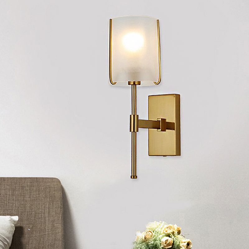 Stoff Schatten Gold Leuchte Lichtzylinder Ein einfacher Kopf Leuchte Leuchte für Wohnzimmer