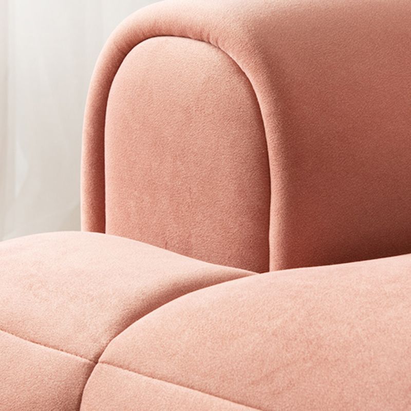 Recessed Arm Velvet Sectionals, Contemporary Sectional Set with Pillows