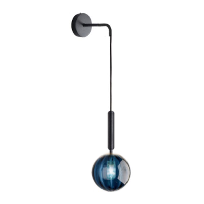 Simplicity Wall Hanging Lamp 1 Head Glass Spherical Bedside Wall Reading Light