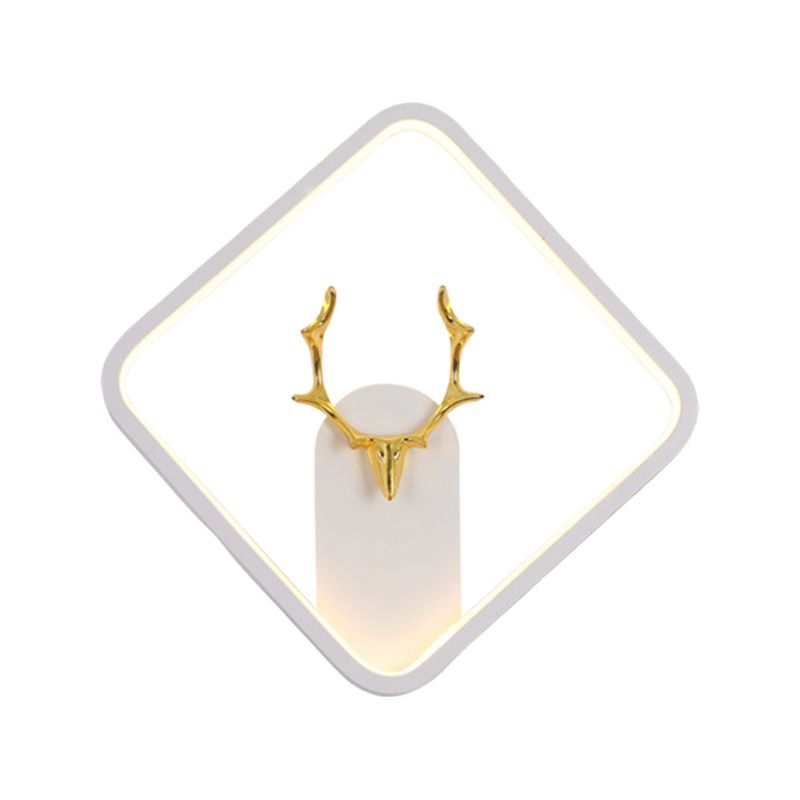 1-Light Geometric Wall Lighting Ideas Modern Style Metal LED Wall Lamp