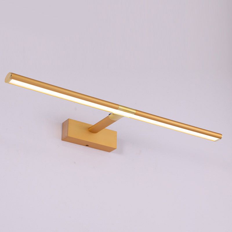 Elongated Vanity Light Fixtures Modern Simplicity Metallic Wall Mount Lamp for Bathroom