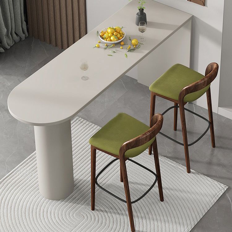 Solid Wood Counter Stool Modern Style Armless Stool for Living Room