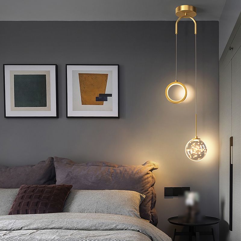 Kugelförmige Formmetallhängelampen modern