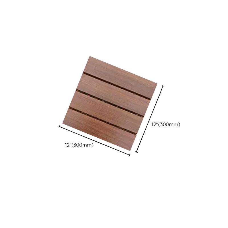 Modern Floor Bullnose Click-Locking Wood Tile Set for Patio Garden