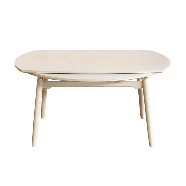 Modern 1/4/5/7 Pieces Furniture Round Stone Dining Set in White