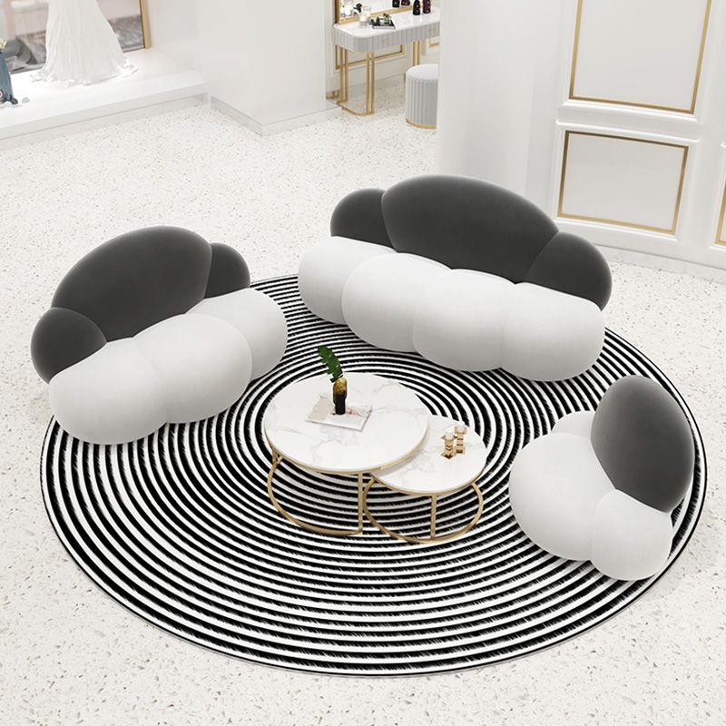 Armless Cushions Seating Standard Sofa in white for Bonus Room