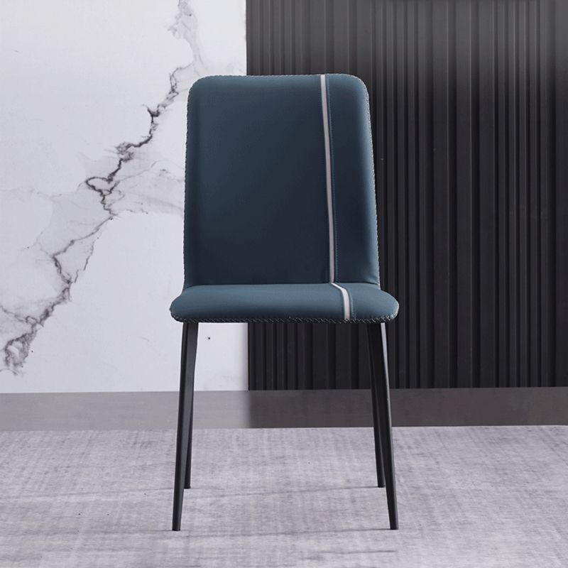 Silla Parsons de comedor de metal contemporáneo sin brazos para uso en restaurantes (juego de 2)