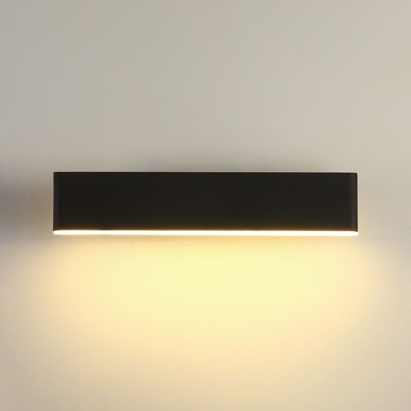 Rectangle du mur de mur rotatif en métal moderne de 12,5 "de large applique murale à LED pour le salon