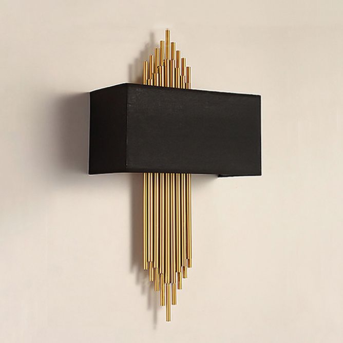 Postmodern Metal Wall Sconce Two Blub Wall Mounted Light Fixture for Bedroom