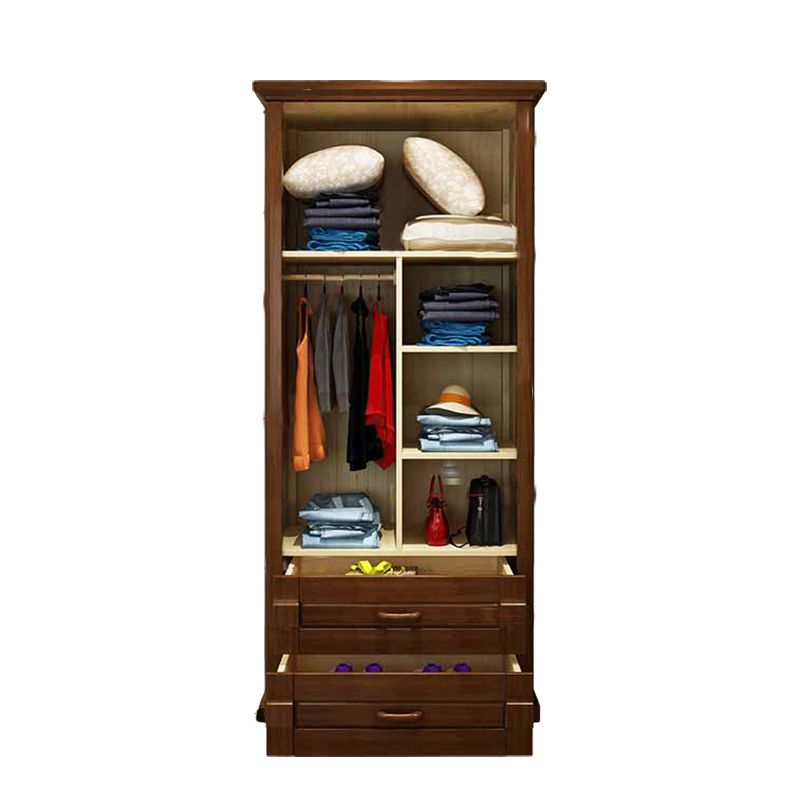 Rubberwood Traditional Storage Cabinet Matte Finish Cabinet for Bedroom