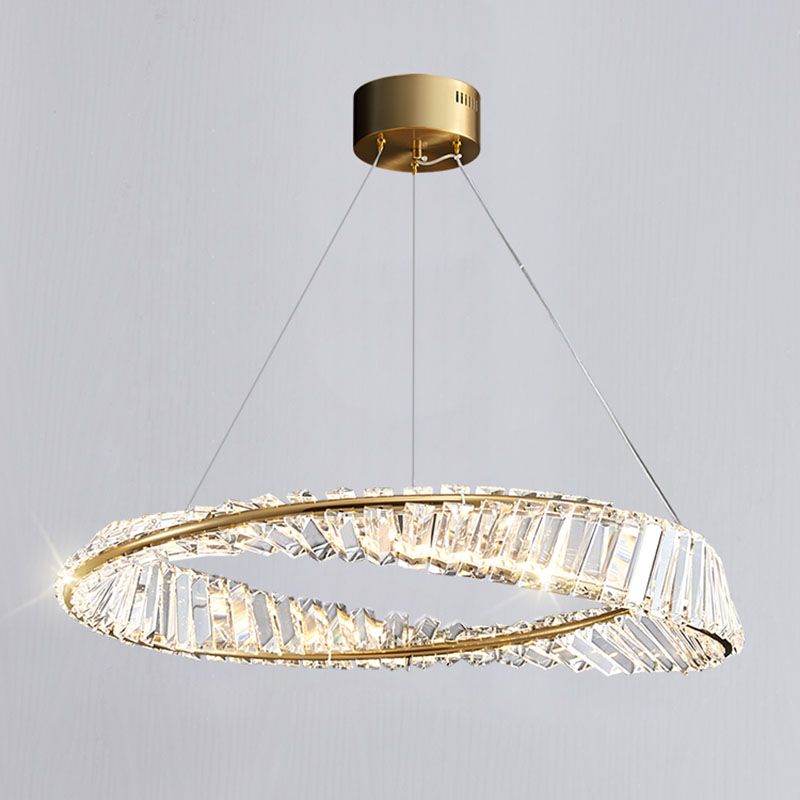 Ultra-modern Simplicity Orbicular LED Chandelier Lamp Crystal Suspension Pendant Light