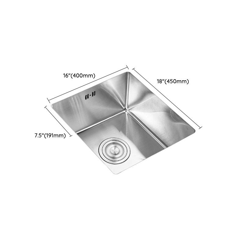 Modern Style Kitchen Sink Stainless Steel Overflow Hole Design Kitchen Sink with Faucet