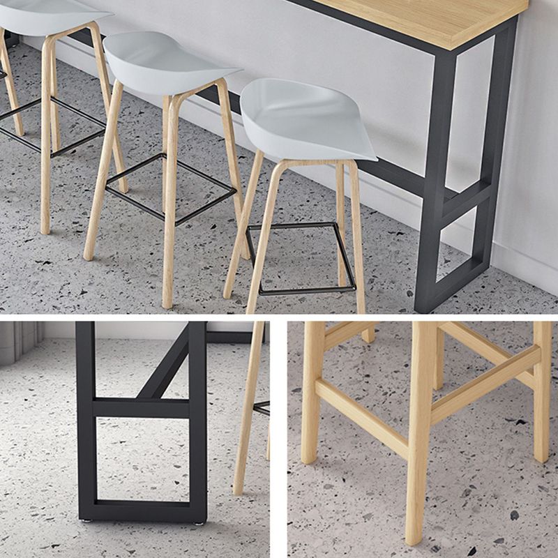 Modern 1/2/5/9 Pieces Rectangular Pub Table Set Wooden Counter Table for Dining Room