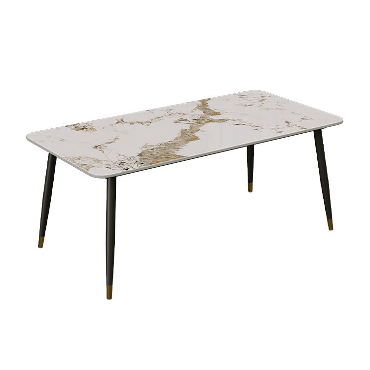 1/5/7 PCS Metal Modern Dining Room Ensemble avec ensemble de table de table rectangle