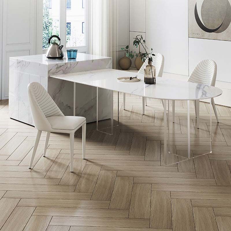 Modern Style Dining Sintered Stone Table Dining Plastic Table for Home Use