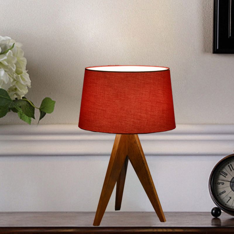 Lámpara de luz de lectura de bengala modernista 1 lámpara de mesita de noche de bombilla en blanco/rojo/azul para sala de estar