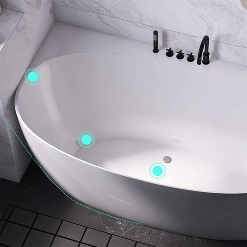 Modern Acrylic Bathtub Center-Front Soaking Bathtub , 22.83-inch Tall