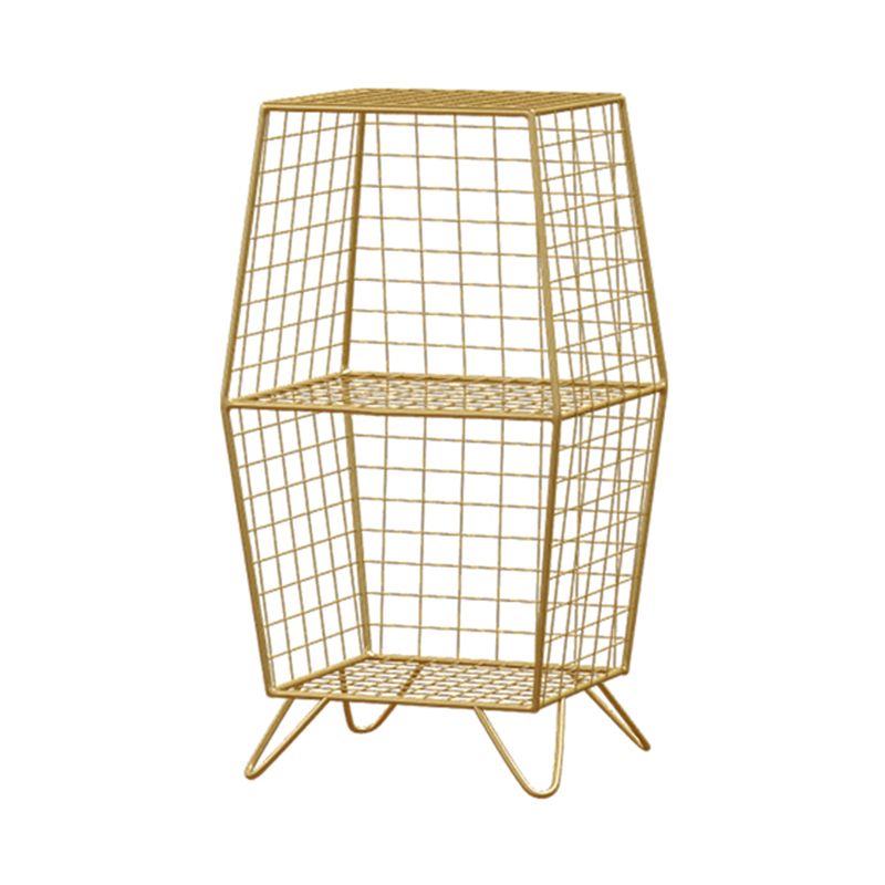 Glam Metal Bookshelf Closed Back Standard Bookcase with Shelves