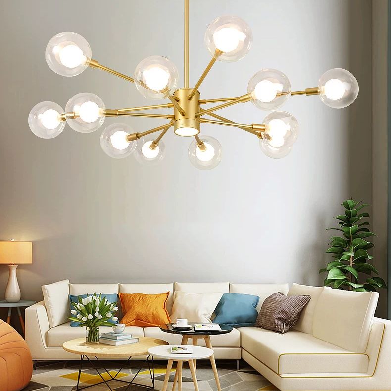 Luz de lámpara de lámpara múltiple contemporánea lámpara de lámpara de vidrio colgante de vidrio para cafetería