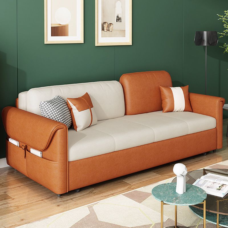 Pillow Included Futon Sofa Bed Foldable Futon Sleeper Sofa with Storage