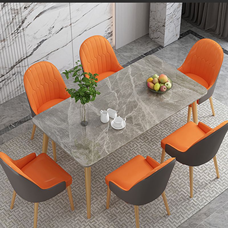 Modern 4 Legs Dining Table Stone Table for Dining Room Kitchen