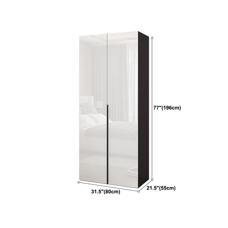 Contemporary Style Wood Wardrobe White Colour Wardrobe Closet with 1 Drawer