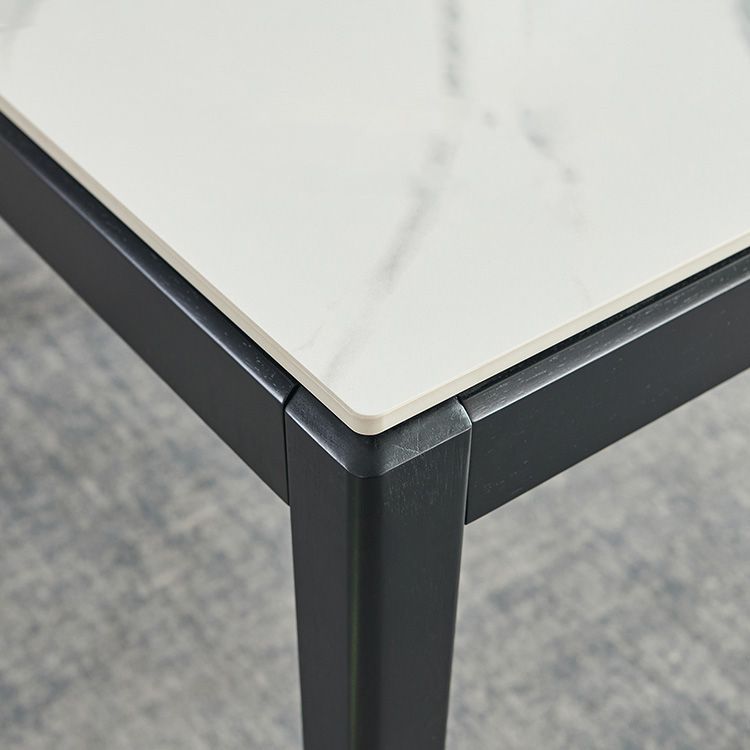Industriële vierkante witte tafel gesinterde stenen standaard eettafel voor keuken