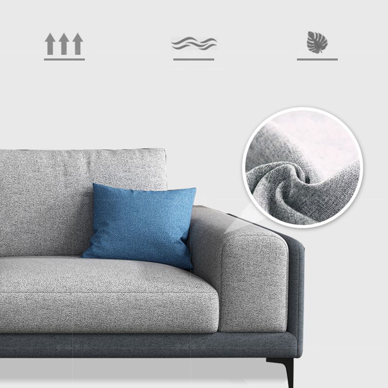 33.07 " H Cotton Blend Square Arm Sofa & Chaise for Living Room