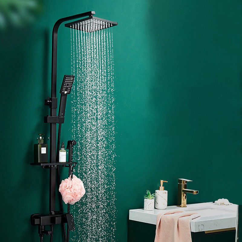 Adjustable Spray Pattern Shower Combo Metal Shower Faucet  Arm Shower Head with Slide Bar
