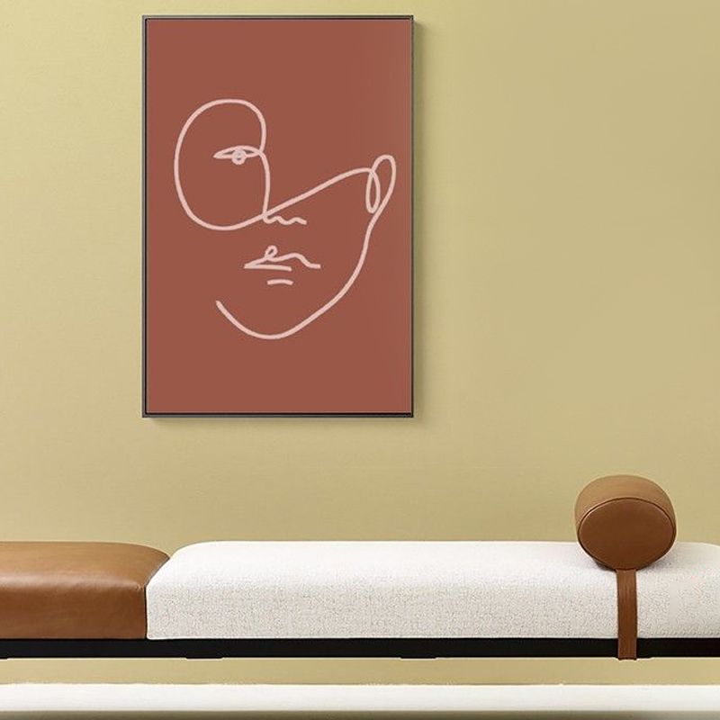 Charakterporträt-Wanddekoration in hellen Farben, Gemälde im nordischen Stil für das Esszimmer