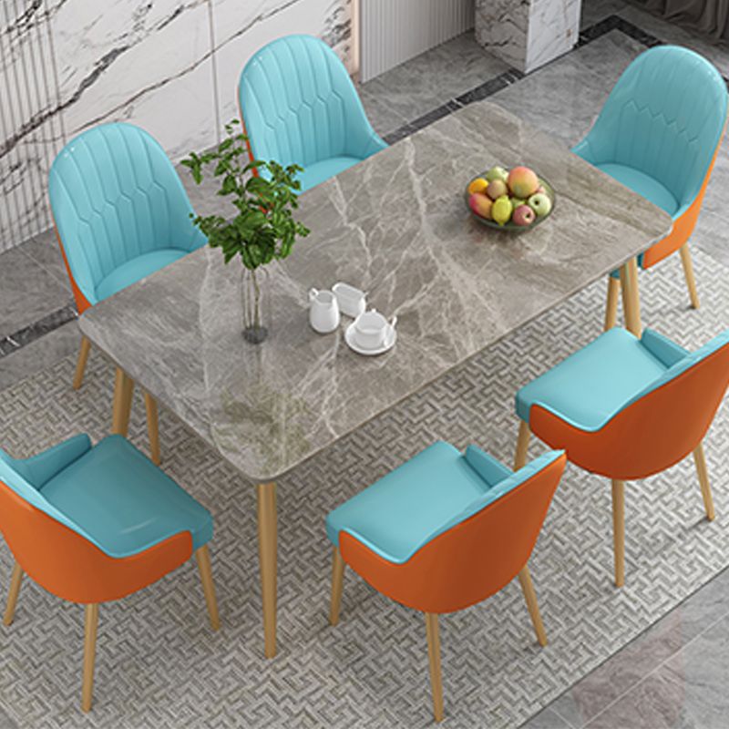 Modern 4 Legs Dining Table Stone Table for Dining Room Kitchen