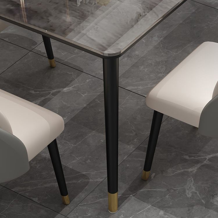 Glam 1/2/5/7 Pieces Dining Set Rectangle Dining Room Set with 4 Legs