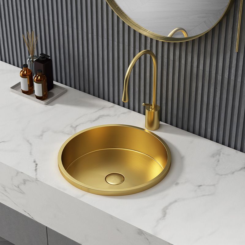 Modern No Craftsmanship Wash Stand Metal Round Bathroom Sink