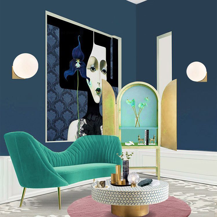 Contemporary Globe Wall Light with White Glass Shade Wall Lamp for Dining Room