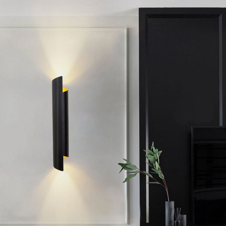 Iluminación de pared curva Minimalista Minimalista de iluminación de pared de metal para sala de estar