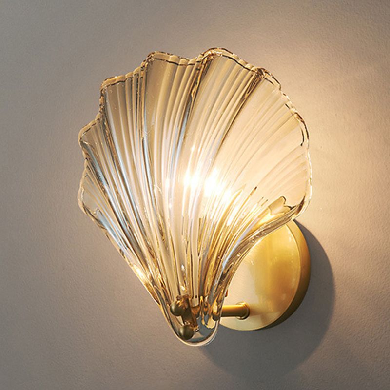 Creative Wall Light Fixture Nordic Wall Light Sconce with Glass Shade for Bedroom