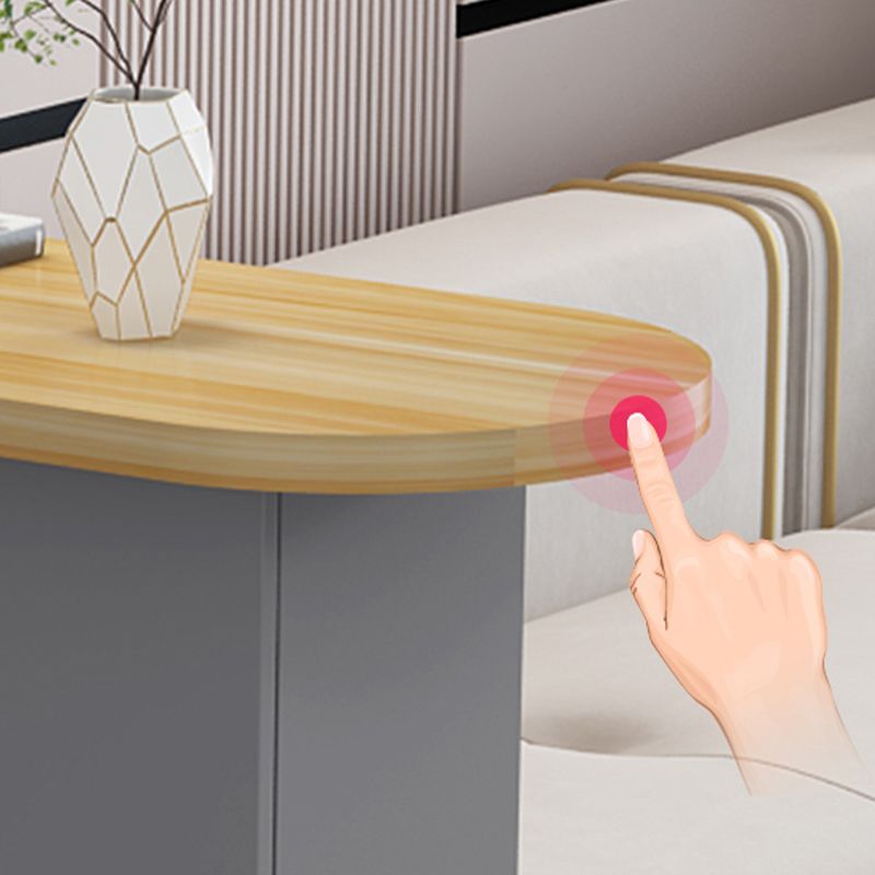 Modern Indoor Counter Table Faux Wood Bar Stool Table with Storage