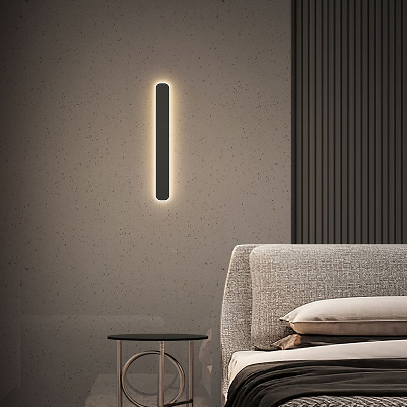 Modern Metal Wall Sconce Rectangle Shape Wall Light with Acrylic Shade for Bedroom