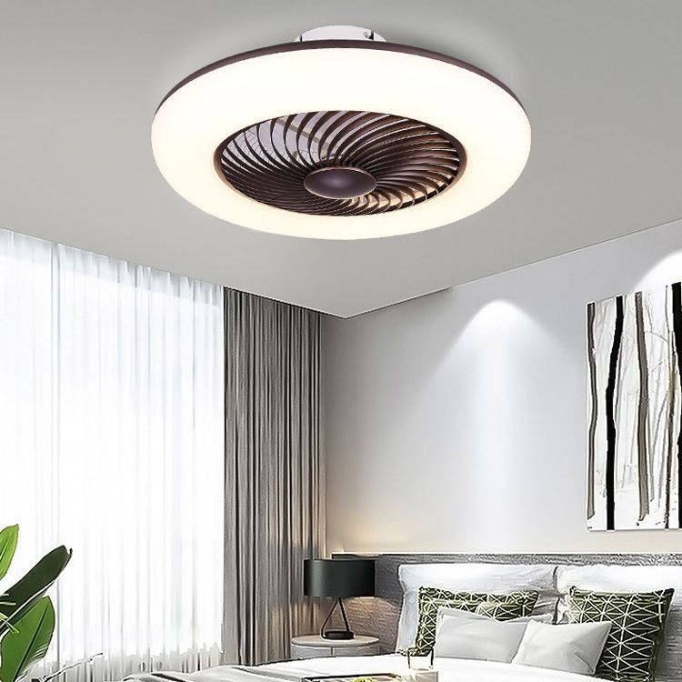 Runde Lüfterleuchte Deckenleuchte Makkaron Acryl -Esszimmer LED Semi Flush Light