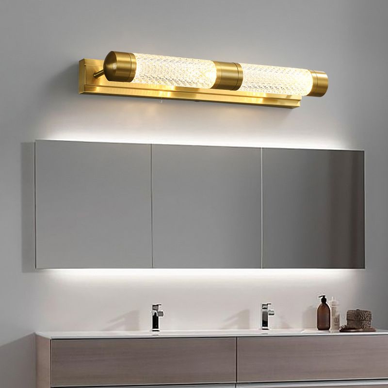 Moderne stijl messing ijdelheid wandlampen cilindrische multi -lights ijdelheid verlichting ideeën
