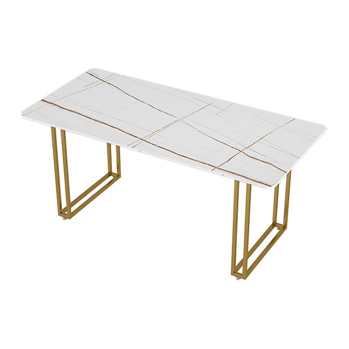 Sintered Stone Dining Table Traditional Luxury Sled Base Dining Table