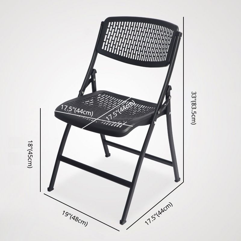 Chaise d'appoint contemporaine en métal, chaise d'appoint pliante sans bras à dossier ouvert, pour la maison