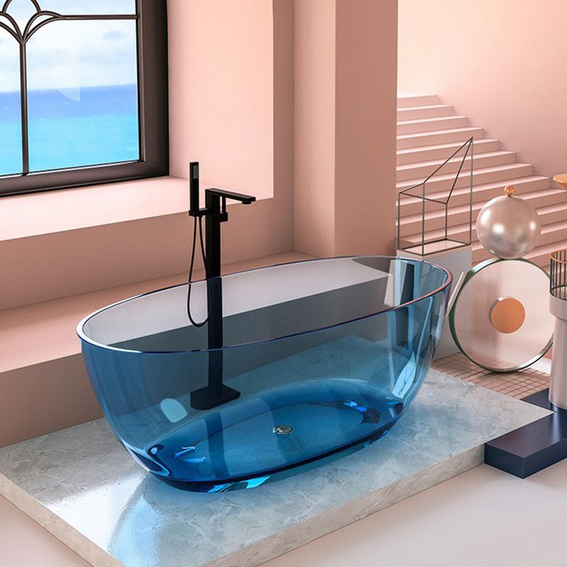 Soaking Stand Alone Bathtub Antique Finish Oval Modern Bath Tub (Faucet not included)