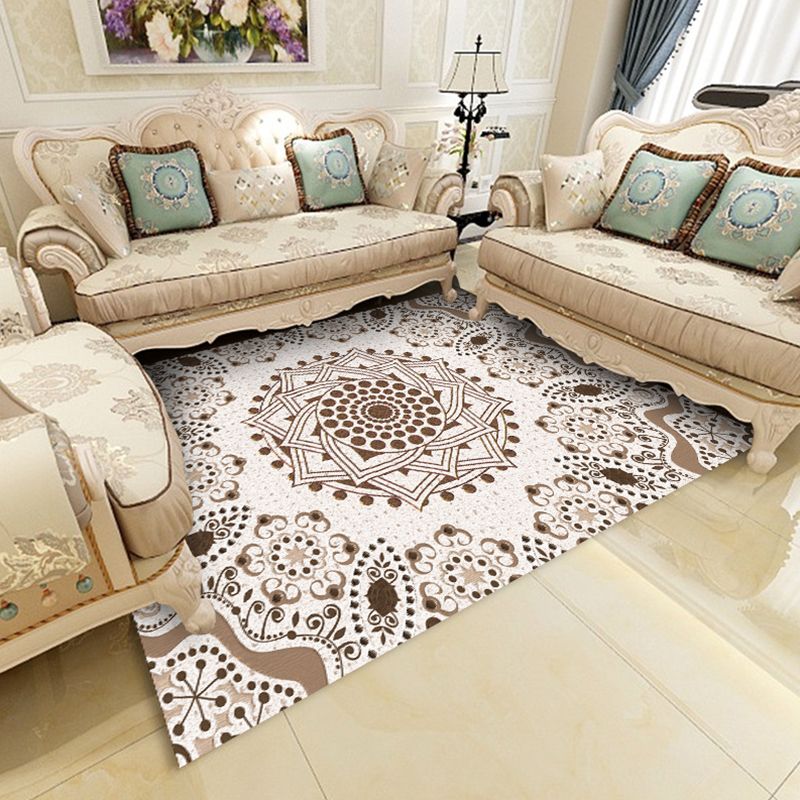 Multicolor Shabby Chic Teppich Polyster Floral bedrucktes Gebiet Teppich nicht rutschfest