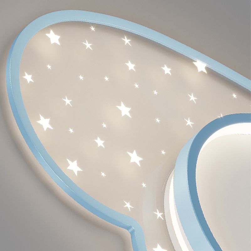 Luminaires de plafond en forme de cœur de style moderne en métal 2 lumières montées au plafond lumineux