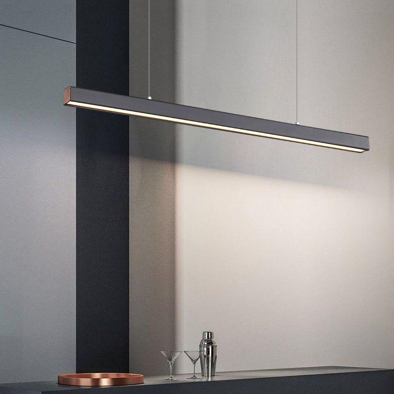 Modern Hanging Ceiling Light 1 Light Pendant Lighting Fixtures in Black Finish